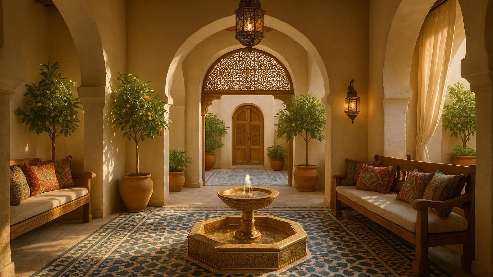 Patio intérieur du Gîte Amazigh